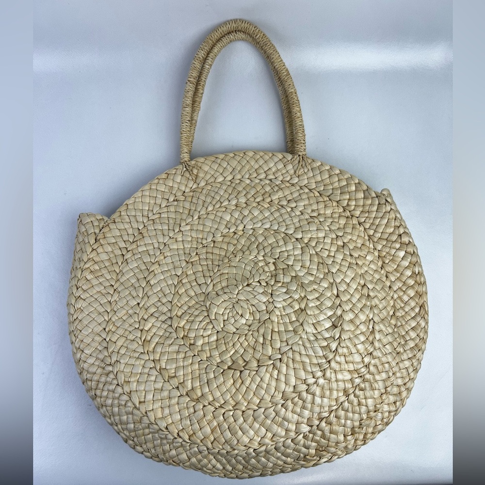 Maud Fourier Paris X Anthropologie Straw Tote Bag
